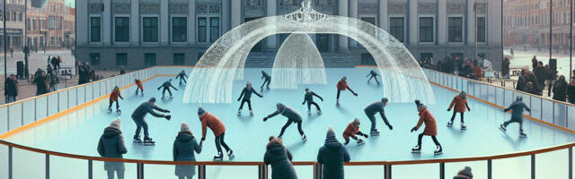 Vaata, kuidas käis Tartu raeplatsil uisuväljaku valmistamine