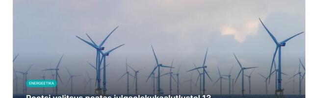 EHITUSLOAD TÜHISTATUD | Rootsi valitsus peatas 13 meretuulepargi rajamise