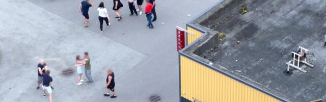 VIDEO | „Hirm on lapsigi välja lubada!“ Ööpäevaringse Lasnamäe joomakoha ees puhkes massikaklus