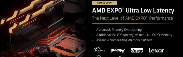 AMD says new EXPO ‘Ultra Low Latency’ DDR5 memory should be 'effectively the same price' as current kits — feature will work on existing chipsets, but will require new DIMMs