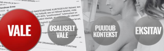 FAKTIKONTROLL | Kas mammograafia on „organiseeritud naistevastane kuritegevus“? Kaugeltki mitte