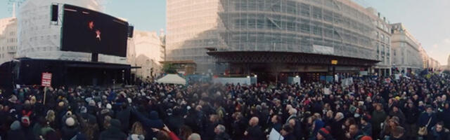 Londonis BBC peahoone ees toimus Covid-19 süstide vastane massiprotest