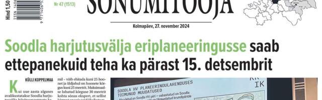 Sõnumitoojas 27. novembril