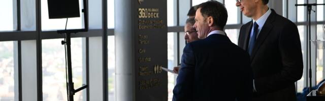 Aleksandar Vucic and Mohamed Alabbar attended opening of Belgrade 360 Deck on Belgrade Tower