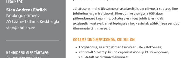 Lääne-Tallinna Keskhaigla otsib juhatuse esimeest