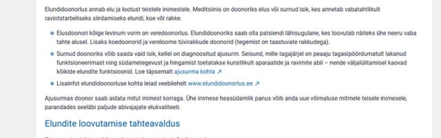 Eestis on puudu elundidoonoritest