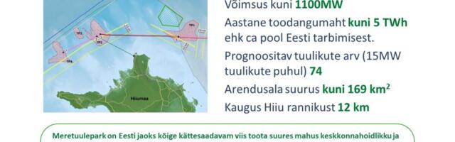 Hiiu meretuulepargi eelprojekt valmib sügiseks