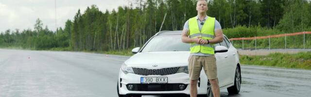 Reporteri katse: Kui palju meetreid kulub auto pidama saamiseks kiiruselt 100 km/h?
