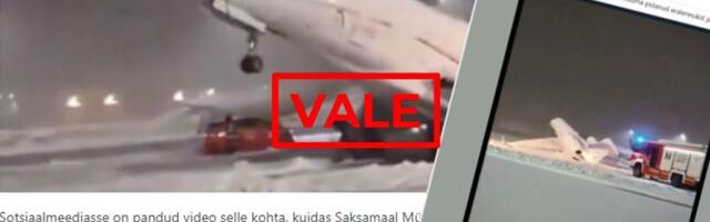 FAKTIKONTROLL | Väidetavalt Dubai kliimakonverentsile suunduv lennuk ei jäänud Münchenis lume alla