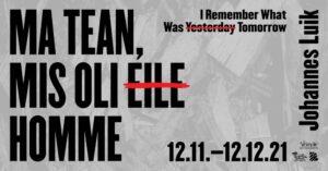 Johannes Luik avab Tartu Kunstimajas füüsilist mälu käsitleva isikunäituse 