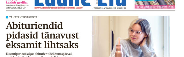 Lääne Elu paberleht teisipäeval, 14. aprillil
