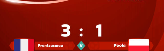 Prantsusmaa sai Poola vastu kaheksandikfinaalis kindla 3 : 1 võidu