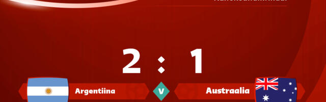 Argentiina võitis 2 : 1 Austraaliat ja liikus edasi veerandfinaali