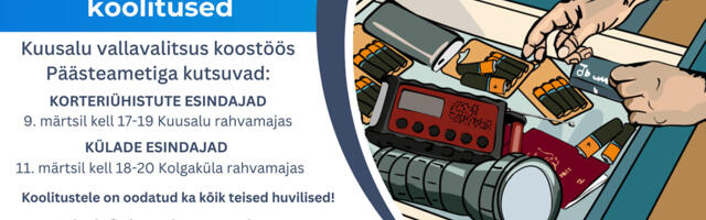 Krii­si­koo­li­tu­sed Kuu­sa­lus kor­ter­ma­ja­de ela­ni­ke­le ja Kol­ga­kü­las külako­gu­kon­da­de­le