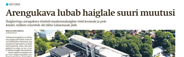 Lääne Elu paberleht neljapäeval, 17. oktoobril