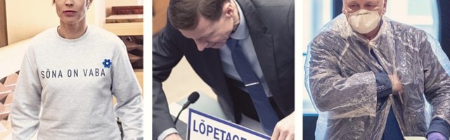 VIDEO | Tavatu käitumine riigikogus: sloganitest kilekeepide ja konfettideni