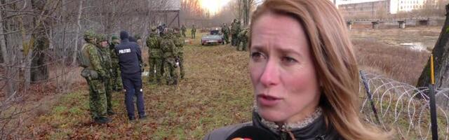 Reporter: Narva Kuivajõe sängis käis okastraadi paigaldamist julgestamas Kaja Kallas