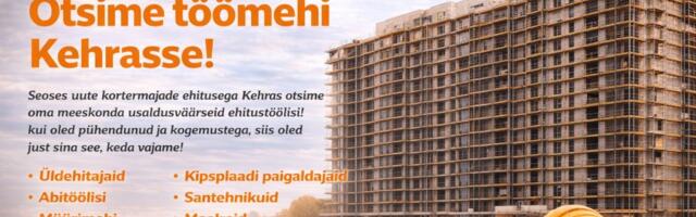 Tööpakkumine Kehras: Ruum Ehitus otsib uute kortermajade ehitusele töökäsi