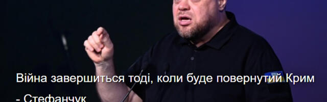 Ukraina parlamendi esimees: Sõda lõpeb siis, kui Ukraina saab tagasi Krimmi