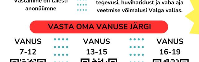 Valga valla noored – teie arvamus loeb!