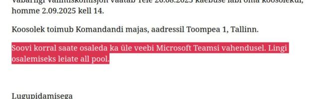 PRESSITEADE: Valimiskomimisjoni koosoleku õigustühiseks tunnistamine oli ainuõige samm