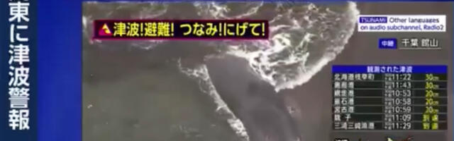 USA-le ja Jaapanile anti tsunamihoiatused