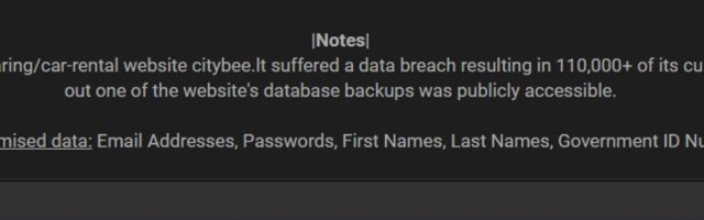 Enam kui 110 000 Citybee kliendi paroolid lekkisid internetti