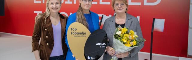 ABB tunnistati tootmissektori Top Tööandjaks. “See tunnustus kinnitab, et liigume õiges suunas”