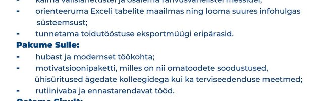 Salvest otsib ekspordi müügijuhti