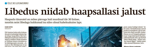 Lääne Elu paberleht neljapäeval, 1. veebruaril