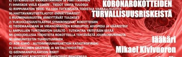 Soome arstide pöördumine: koroonavaktsiinid põhjustasid tervisekatastroofi – põhjalik viidete nimekiri