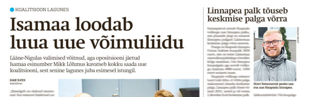 Lääne Elu paberleht laupäeval, 6. detsembril