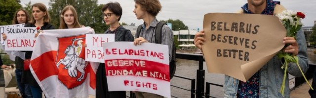 FOTOD | Tartus toimus miiting Valgevene inimeste toetuseks