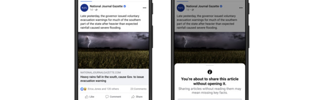 Facebook tahab, et sa loeksid artikli enne läbi, kui seda jagama hakkad