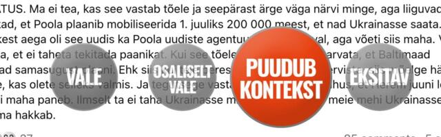 FAKTIKONTROLL | Poola peaminister ei kuulutanud välja 200 000 mehe mobilisatsiooni. Poola uudistelehte tabas küberrünnak, et levitada valeinfot