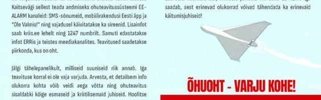Päästeameti meeldetuletus: kuidas käituda, kui saabub EE-ALARMi ohuhoiatus 