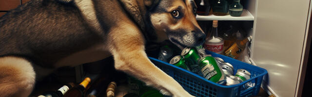 Koer pääses ligi omaniku alkoholivarudele