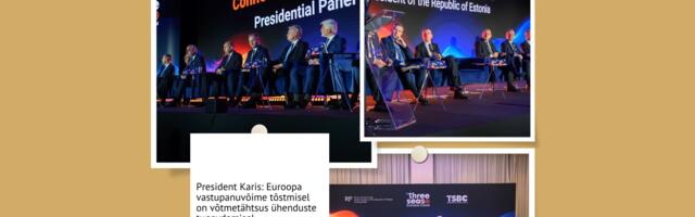 President Karis Kolme mere algatuse tippkohtumisel: Euroopa vastupanuvõime tõstmisel on võtmetähtsus ühenduste tugevdamisel