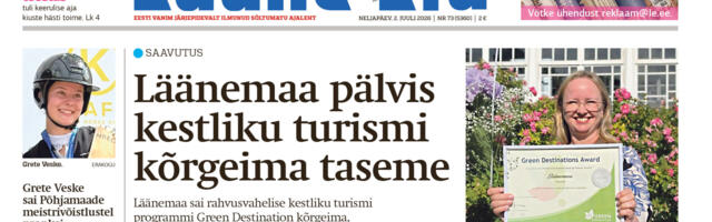 Lääne Elu paberleht neljapäeval, 2. juulil
