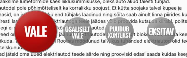 FAKTIKONTROLL | Iga-aastane paanika elektriautodega – ei, need ei sure külmakraadidega kohe ära