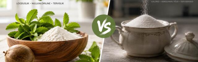 Tervislikud Stevia ja Monk Fruit magusained on tõrjumas suhkru toidulauast välja