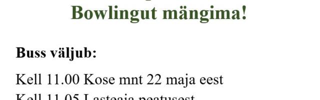 Sõidame bowlingut mängima 9 detsembril 2024