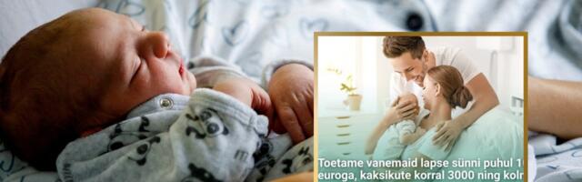 Tallinna uus linnavalitsus ei ole sünnitoetuseid siiani tõstnud