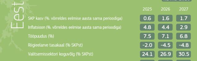 Kevadine majandusprognoos näitab ELile majanduse aeglustumist, Eestile väikest kasvu