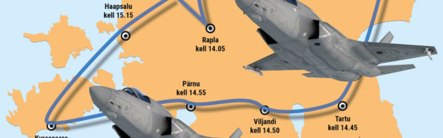 Viienda põlvkonna hävitajad F-35 lendavad taasiseseisvumispäeval üle Eesti linnade