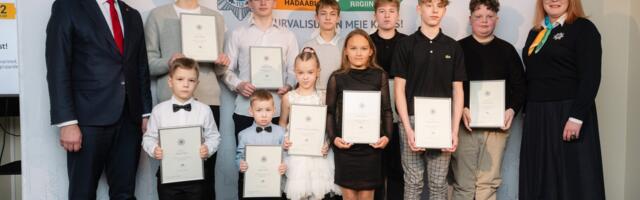 Häirekeskus tunnustas 112 päeval eeskujuliku hädaabikõne teinud lapsi