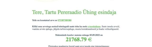 Pereraadio vajab abi elektriarve tasumisel