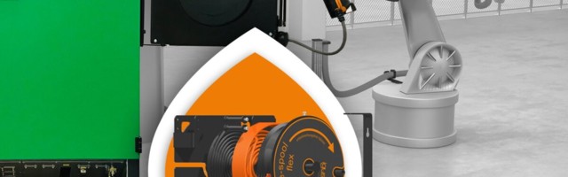 e-spool flex kaablitrummel turvaliseks ühenduseks juhtpaneeliga