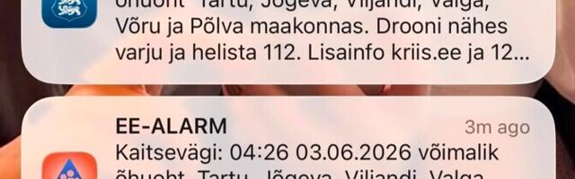 Kaitsevägi andis drooniohu teavituse mitmele maakonnale