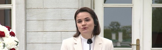 Reporter: Valgevene opositsiooniliider Svjatlana Tsihhanovskaja tänas Eestit toetuse eest
